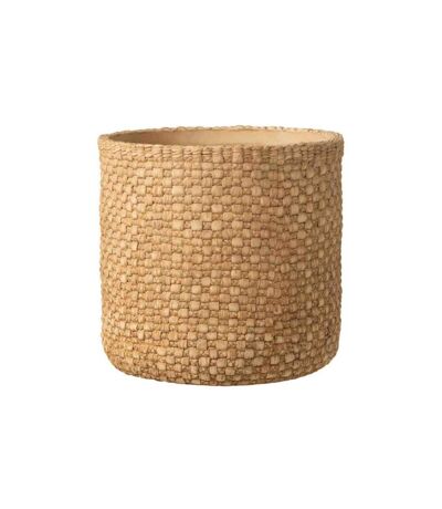 Cache-Pot Déco en Ciment Woven 27cm Beige