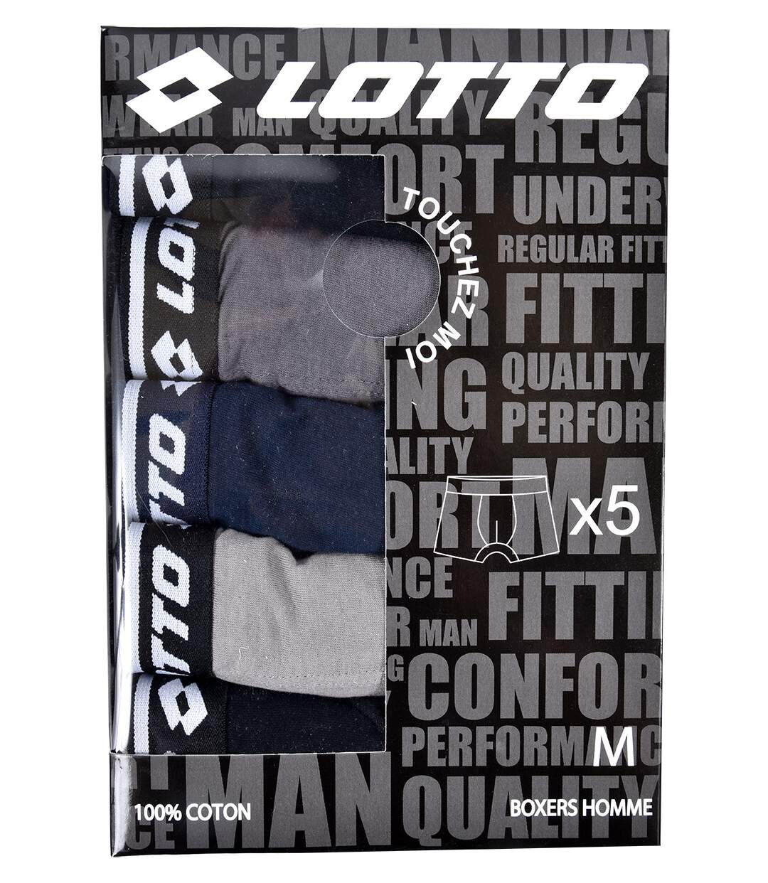 Boxer homme LOTTO Pack de 5 Boxers 0214-3