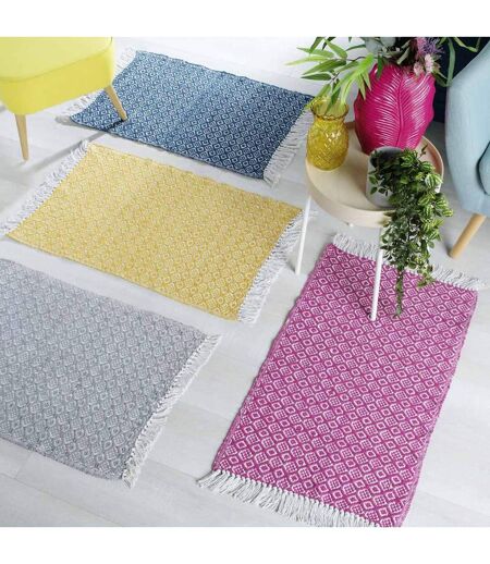 Tapis Tissé à Franges Pithaya 50x80cm Rose