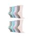 Wildfeet - 10 Paires Femme Chaussettes Bambou Mi-mollet Jacquard Imprimé-1