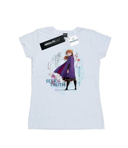 Disney T-shirt en coton Femmes/Dames Frozen 2 Anna Seek The Truth (Blanc) - UTBI21758