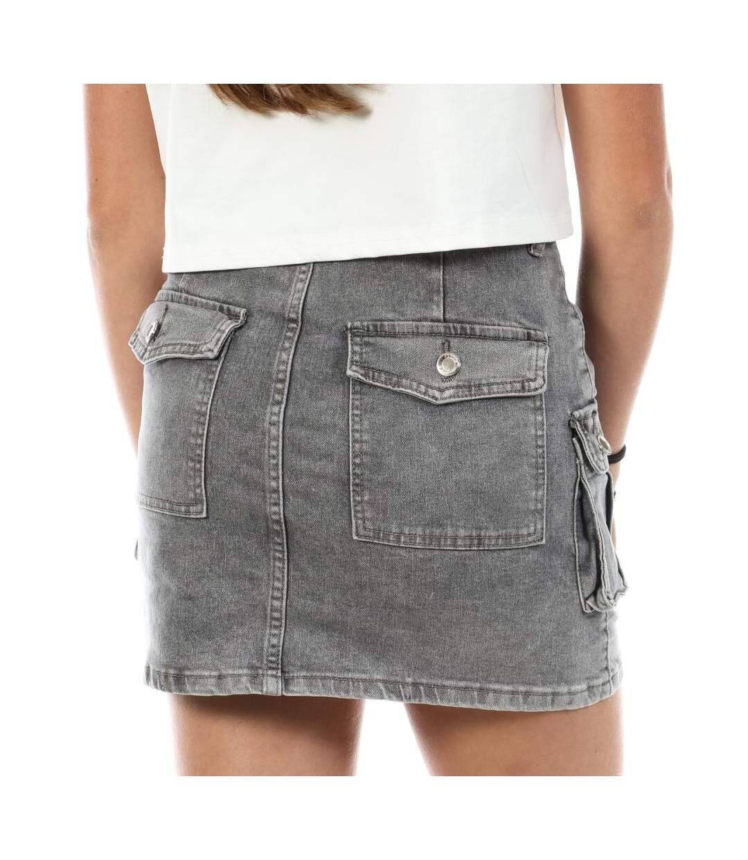 Jupe grise femme monday premium 3230 - l-2