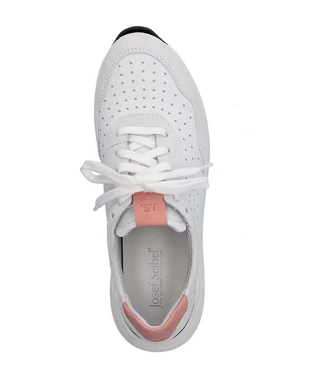 Baskets Femme Blanc Saumon Josef Seibel-3