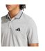 Polo Motif/style 3 Rayures Homme Gris Adidas-4