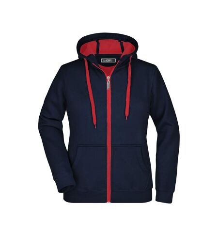 Veste Femme Bleu Marine Rouge James And Nicholson