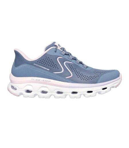 Womens/ladies Glide-step Sole Trainers Slate Pink Skechers