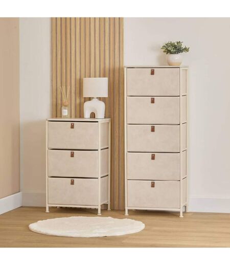 Tour de rangement 3 tiroirs TISSA - Beige