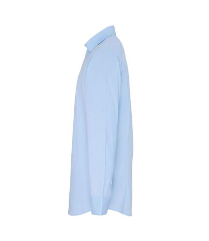 Premier Mens Stretch Fit Poplin Long Sleeve Shirt (Pale Blue) - UTRW6590