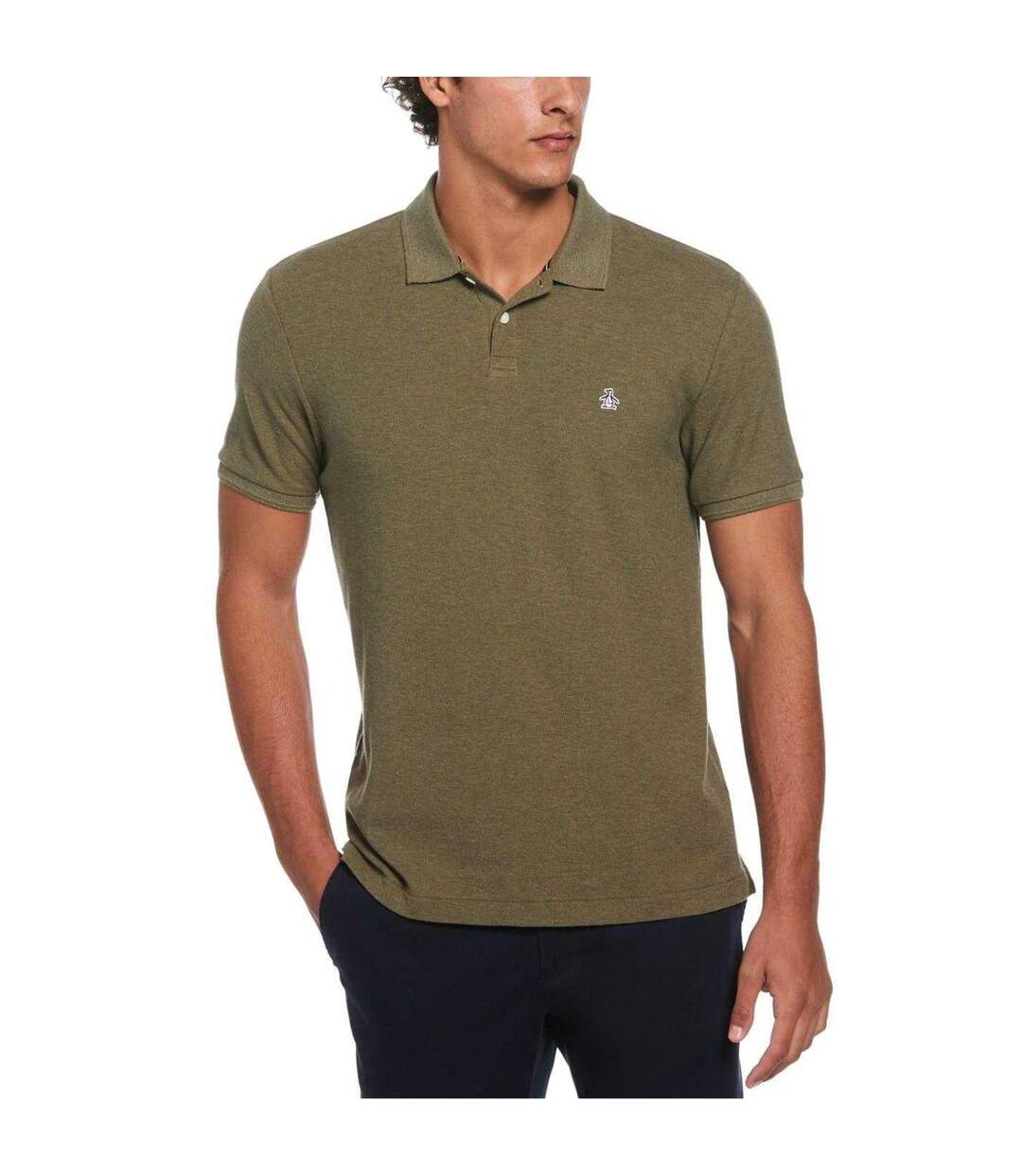 Polo Homme Vieux Vert Kaki Original Penguin-1