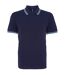 Asquith & Fox Mens Classic Fit Tipped Polo Shirt (Navy/ Cornflower)