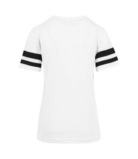 T-shirt Motif/style À Rayures Femme Blanc Build Your Brand
