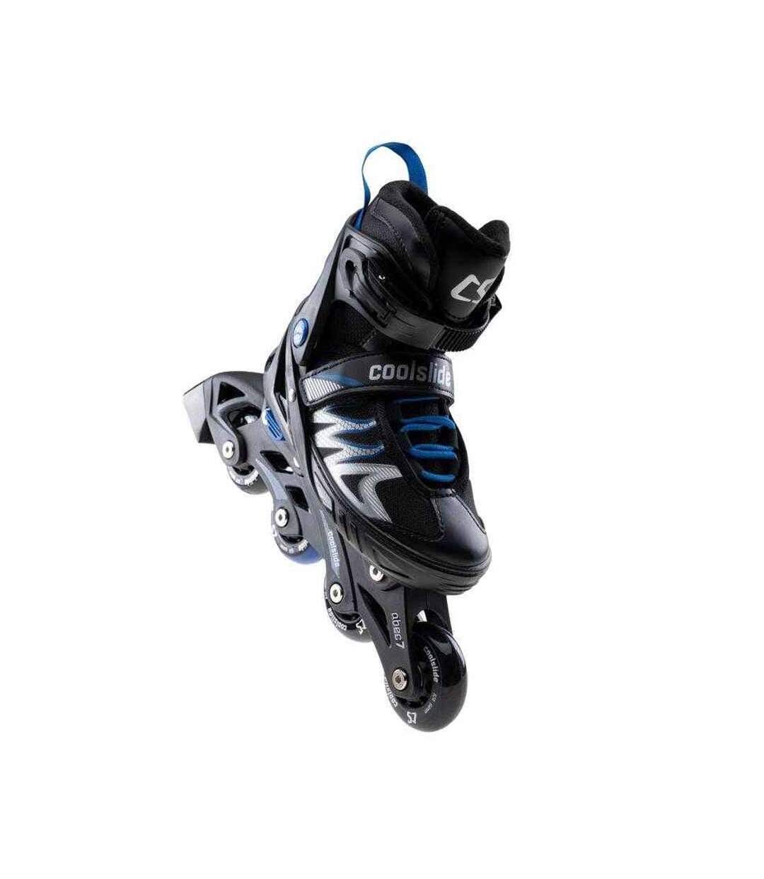 Childrens/kids Ramen Adjustable Inline Roller Skates 6.5 Uk-9 Uk Black Blue Coolslide-3