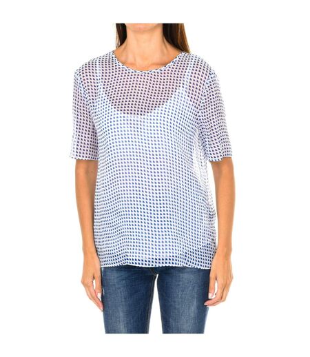 Women's short sleeve round neck blouse A5009-QG