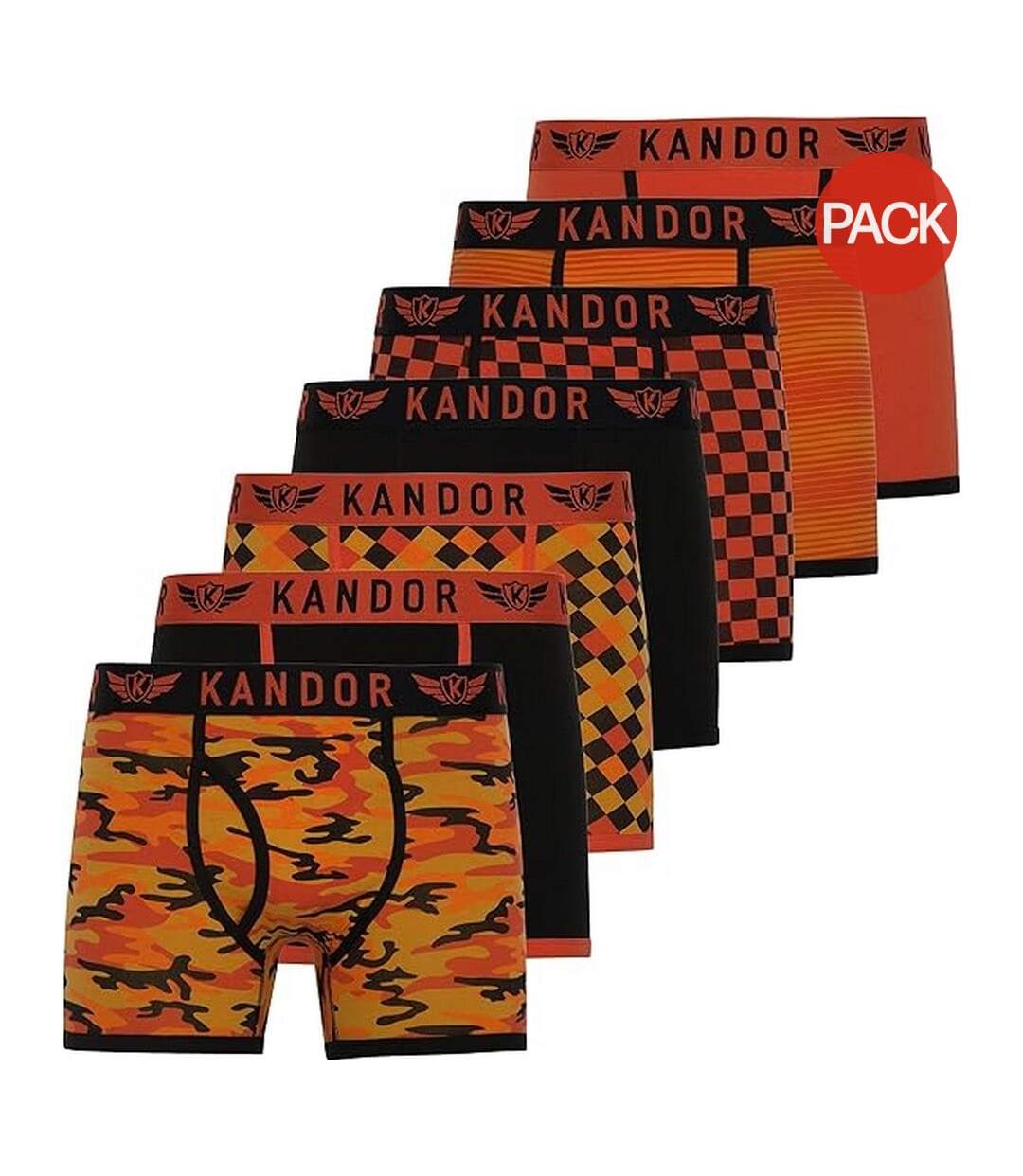 Boxers jeckers homme orange Kandor