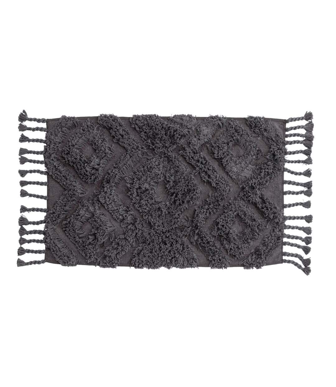 Tapis de Salle de Bain Hilma 50x80cm Gris Foncé-1