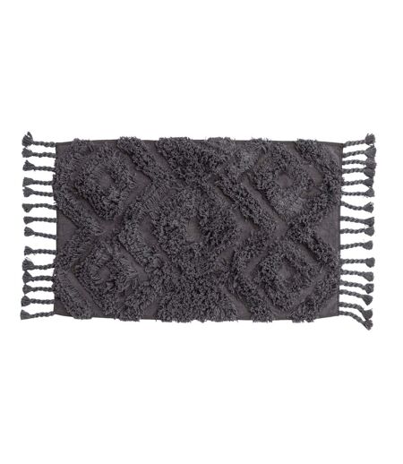 Tapis de Salle de Bain Hilma 50x80cm Gris Foncé