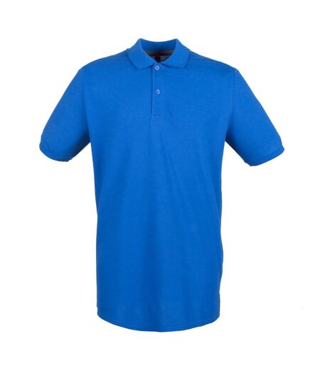 Henbury Mens Modern Fit Cotton Pique Polo Shirt (Royal)