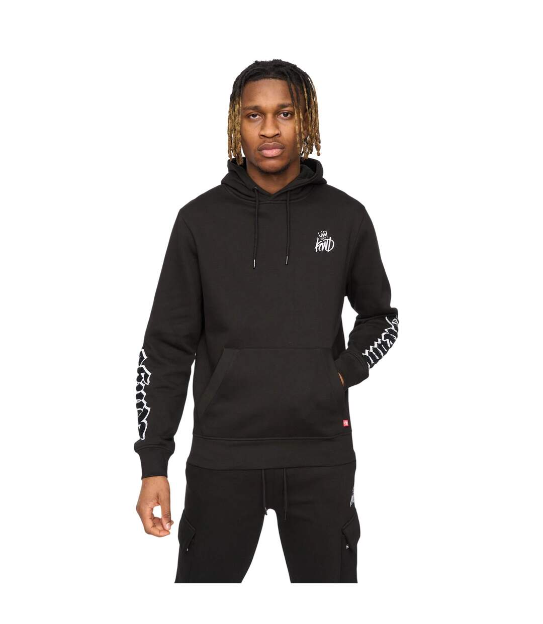 Mens Sleevely Fleece Hoodie Black Kings Will Dream-2