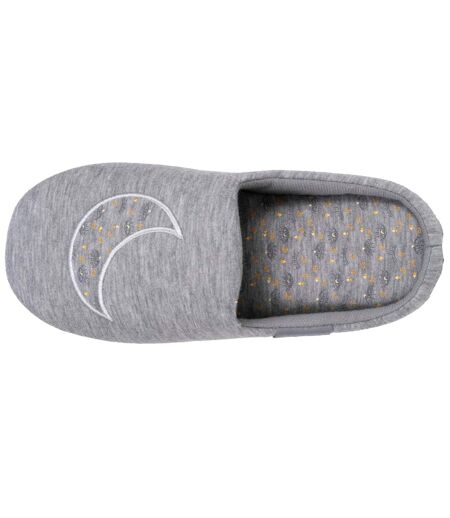 Isotoner Chaussons extra-light Mules femme jersey, semelle gomme antidérapante