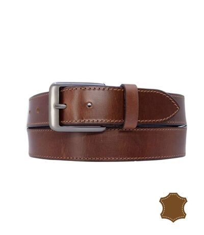 Ceinture en cuir marron pour homme - L'indispensable élégance décontractée en vachette véritable