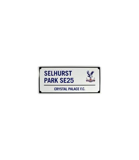 Crystal Palace FC - Plaque SELHURST PARK SE25 (Blanc / Bleu) (Taille unique) - UTBS3581