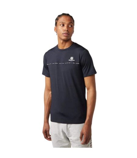 T-shirt Sport Motif/style Passepoil Contrasté Homme Bleu Marine Foncé Aquascutum