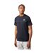 T-shirt Sport Motif/style Passepoil Contrasté Homme Bleu Marine Foncé Aquascutum-1