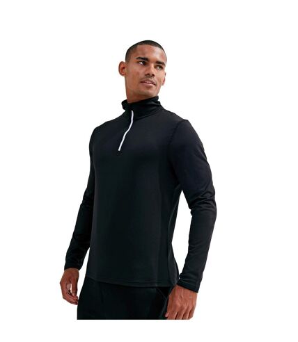 Mens athletic top black/white TriDri