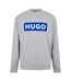 Sweat Motif/style Logo Rectangulaire Niero Homme Gris Chiné Hugo-1