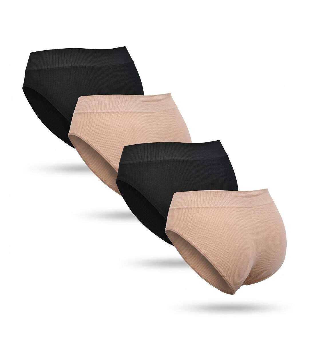 ROXY Culottes Seamless Côtelées x4 - Noir & Chair-4