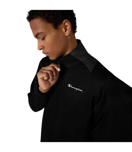 Mens Logo Polyester Tracksuit Black Champion