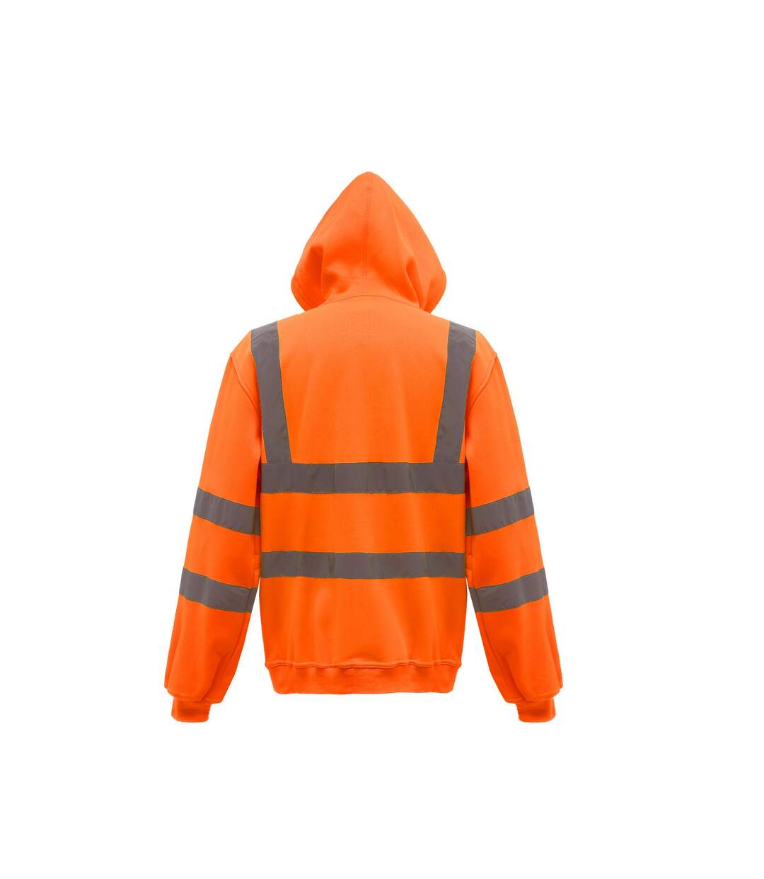 Mens hi-vis full zip hoodie orange Yoko-2