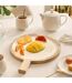 Assiette de Présentation en Bois Inaya 40cm Blanc-2