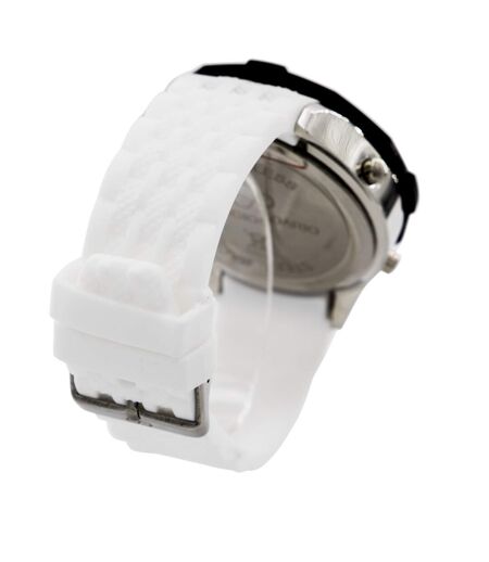 Coffret Montre Homme Silicone XL Dual-Time couleur Blanc GIORGIO