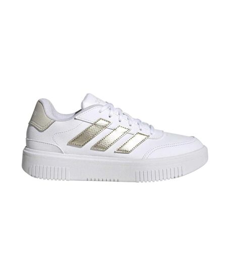 Baskets Courtblock Femme Blanc Jaune Or Adidas