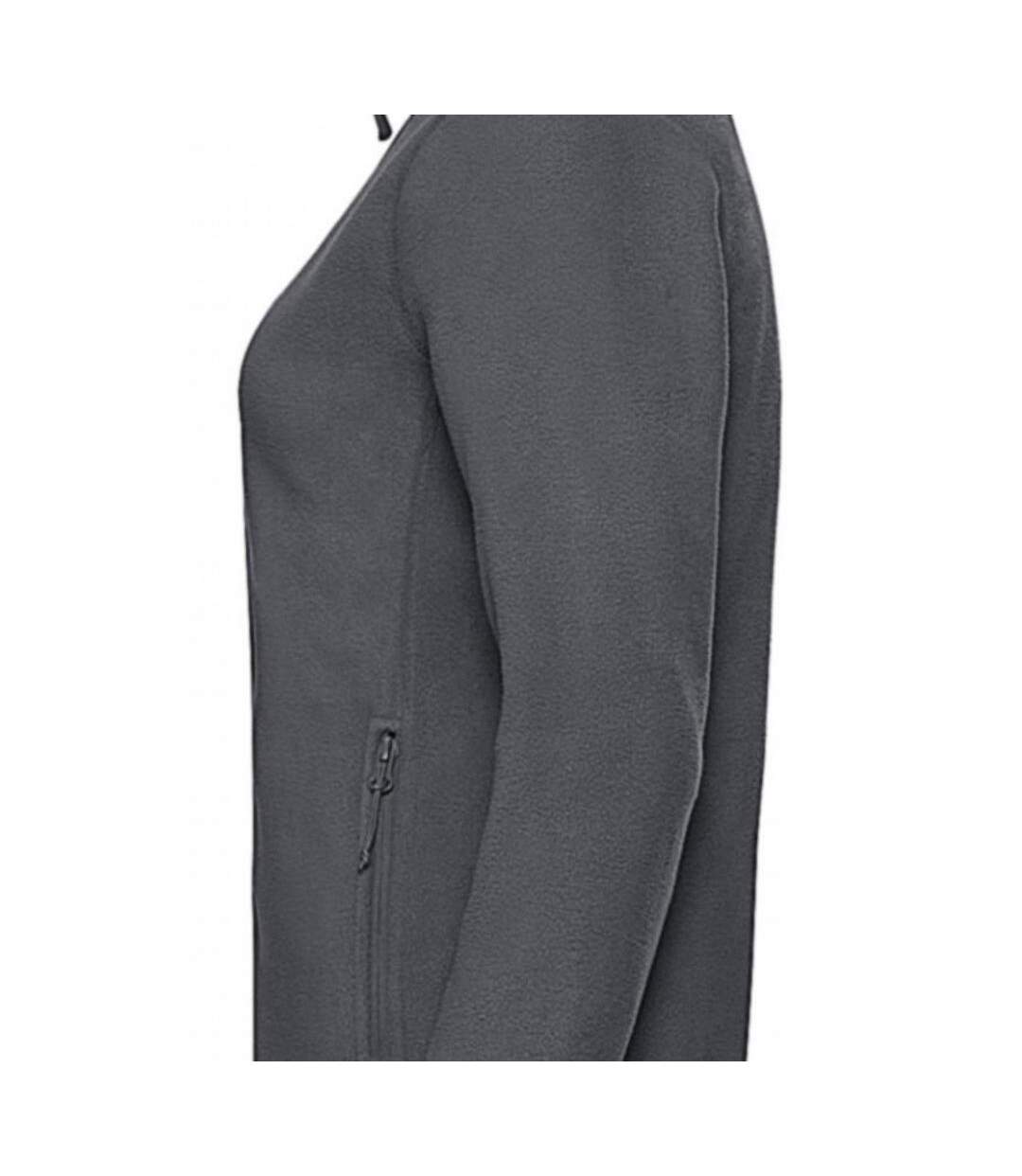 Russell Colours Ladies Full Zip Outdoor Fleece Jacket Veste Polaire D'extérieur À Fermeture Éclair Gris Jerzees Colours-4