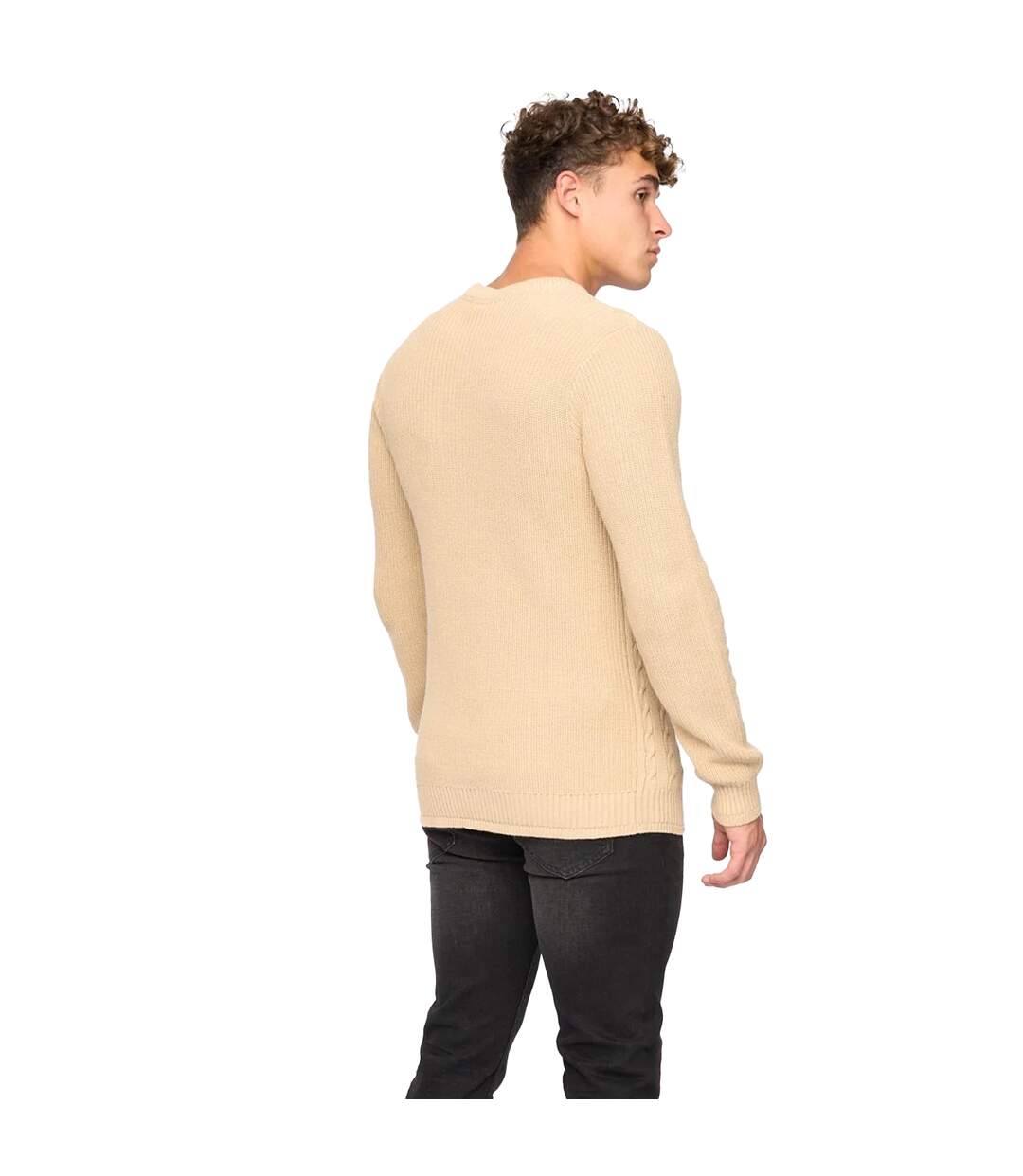 Pull kabstars homme beige Crosshatch-2