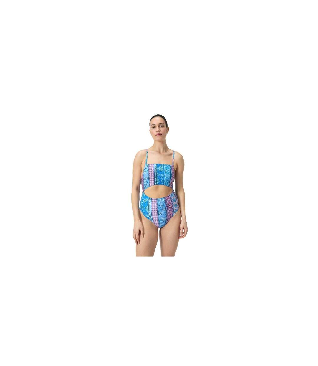 Maillot De Bain 1 Pièce Natation Motif/style Cachemire Femme Bleu Rose Speedo-1