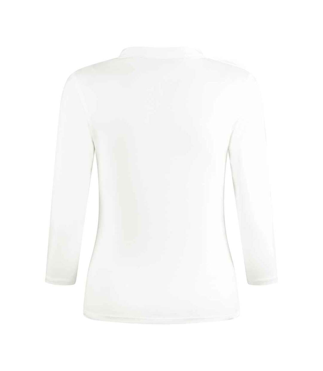 Haut Manches ¾ Femme Blanc Kustom Kit-2
