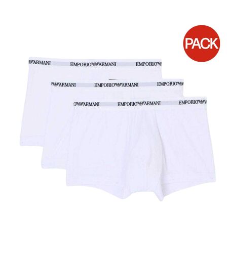 Lot De 3  Sous-vêtements Motif/style Logo Core Homme Blanc Emporio Armani