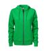 Womens/ladies Overhead Full Zip Hoodie Fresh Green Printer-1