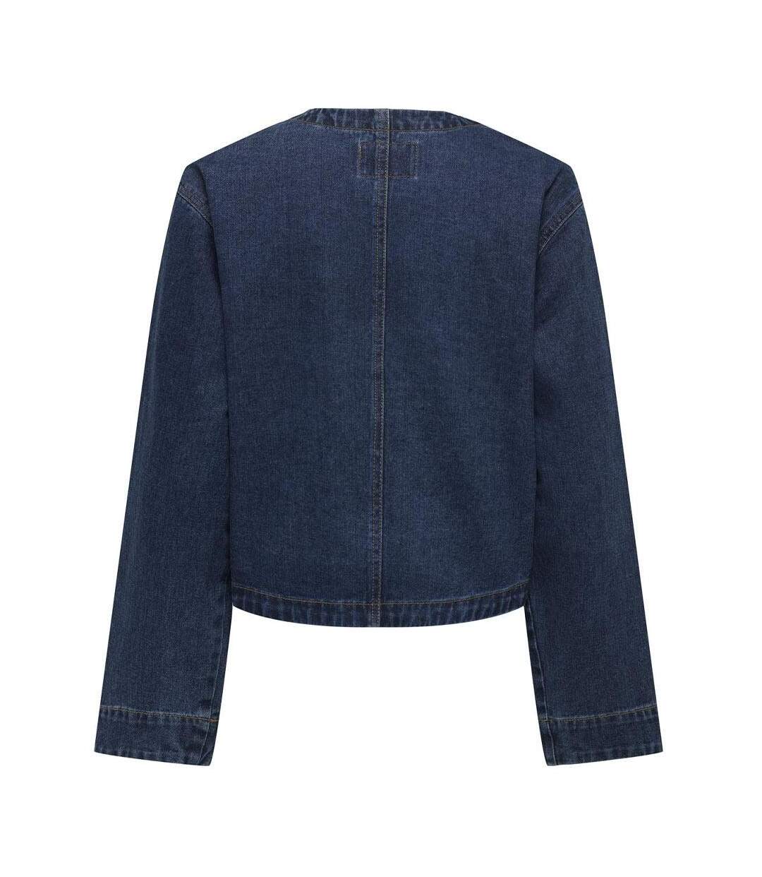 Veste en jean bleu foncé femme only palma-2