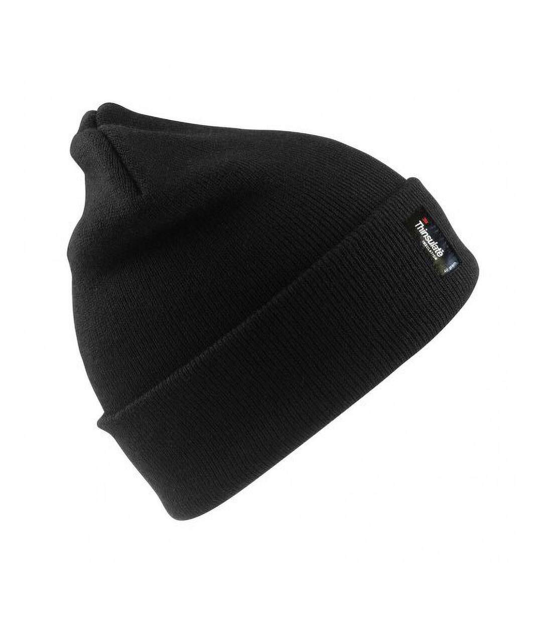 Bonnet Tricoté Thinsulate 3m 40g Adulte Unisexe Noir Result-3