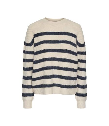 Pull bleu/blanc femme pieces klara