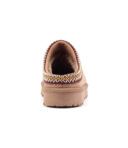 Chaussons Mules Nepal Femme Marron Clair Lunar