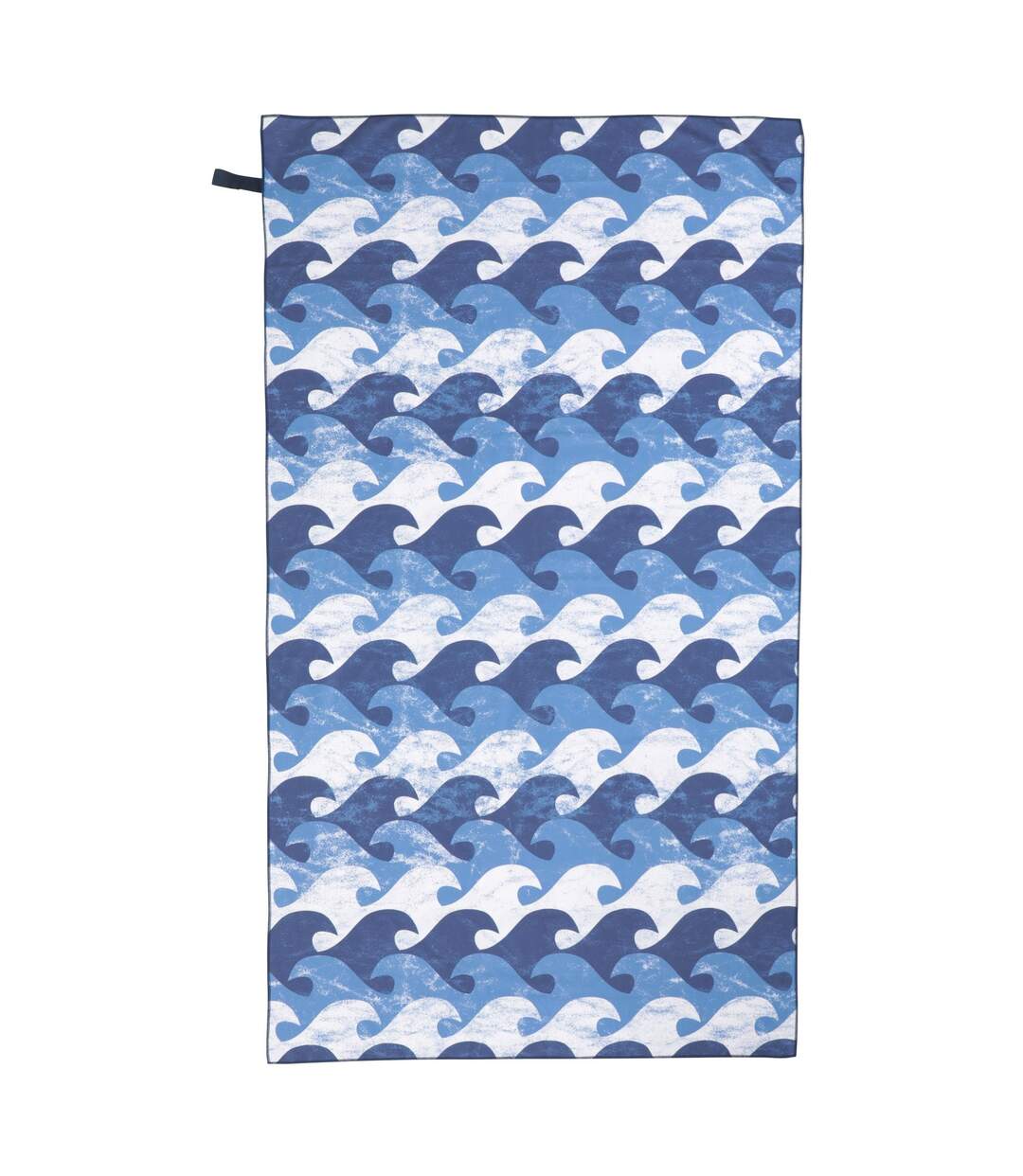 Wave pattern microfibre towel one size dark blue Mountain Warehouse