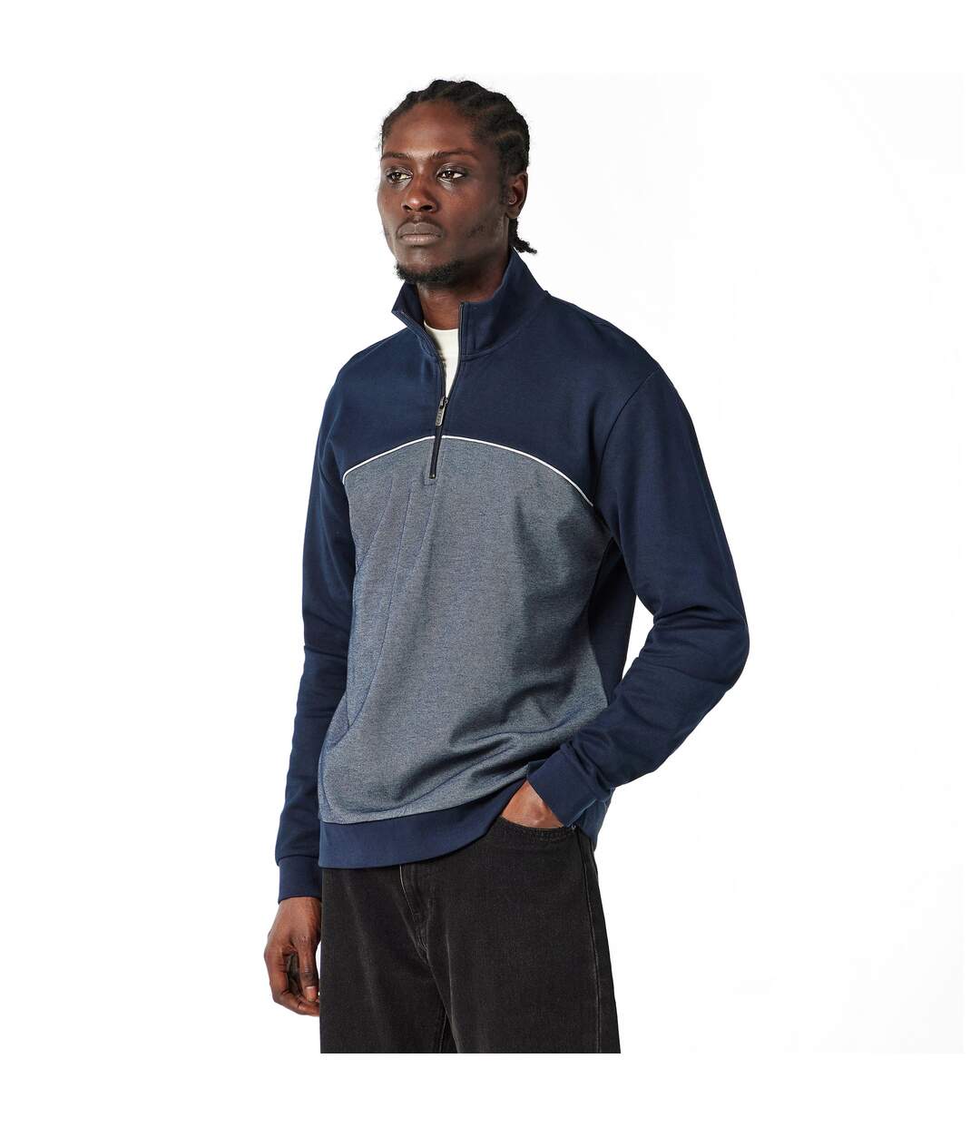 Sweat Homme Bleu Foncé Boss-1