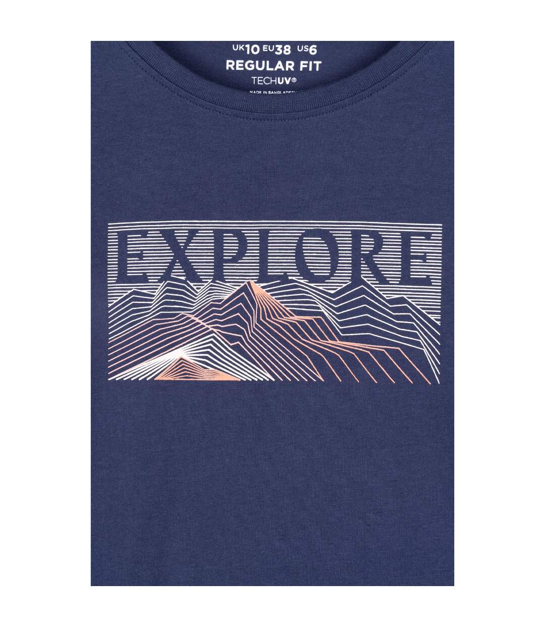 T-shirt Régulier Femme  Explore Coton Anti-uv Bleu Marine Mountain Warehouse-4