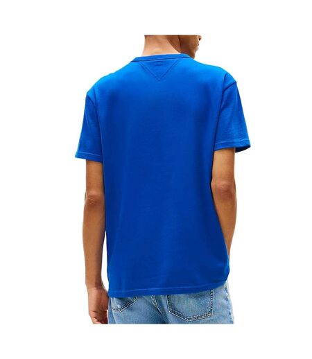 T-shirt bleu homme tommy jeans reg badge dm0dm20322