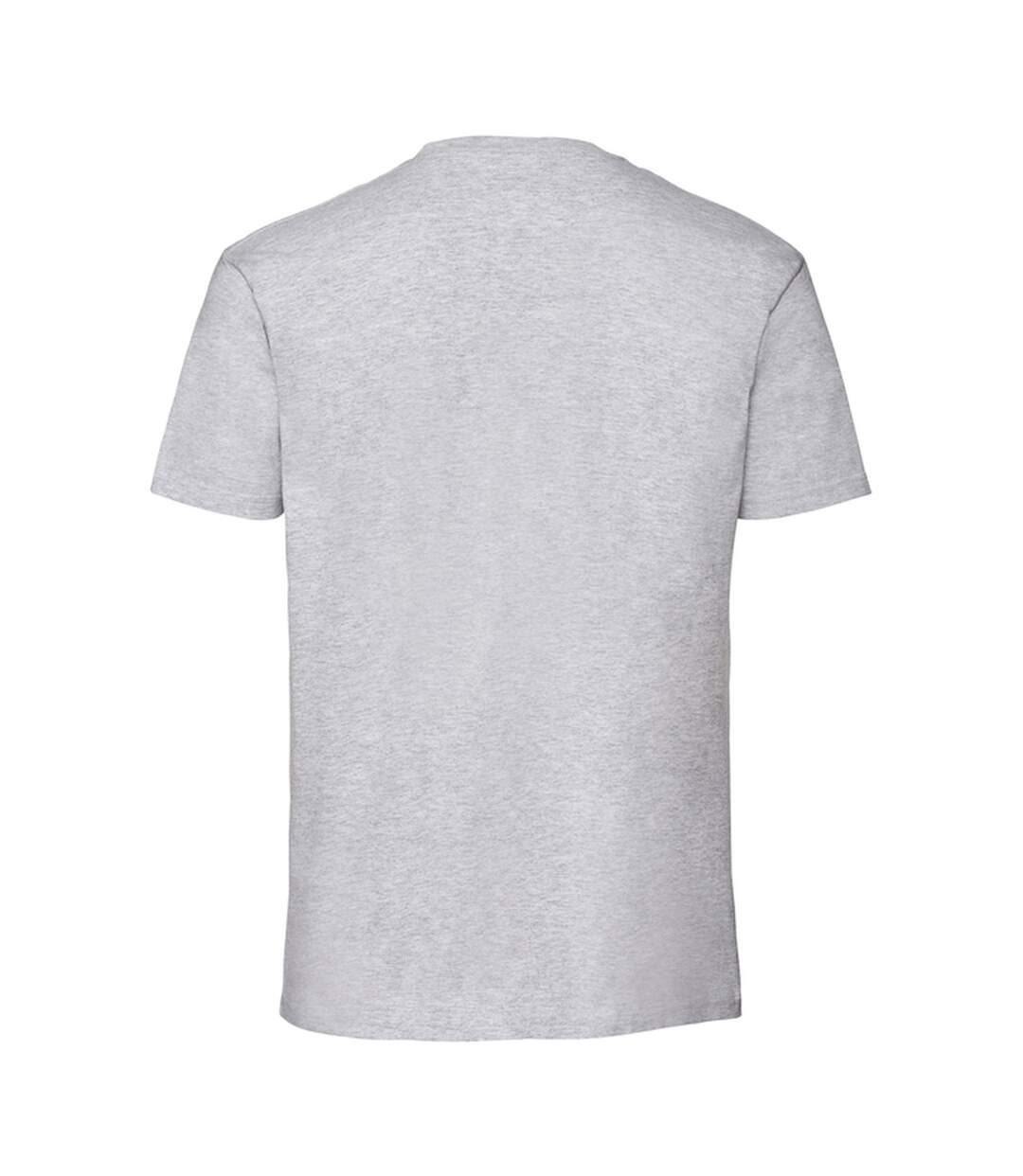 Mens Iconic Premium Ringspun Cotton T-shirt Heather Grey Fruit Of The Loom-2